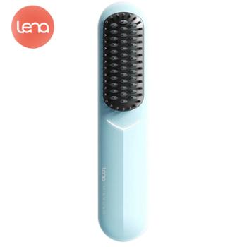 lena 无线直发梳充电便携短发打理神器 F8蓝