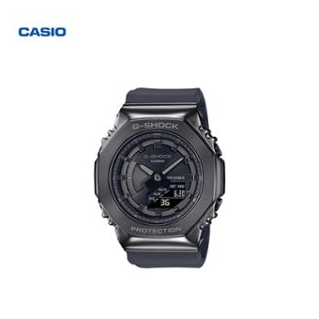 卡西欧GM-S2100B-8APR欧8金属八边形手表小表盘