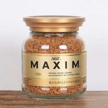 AGF 日本进口 金瓶马克西姆 冻干速溶美式黑咖啡粉 80g