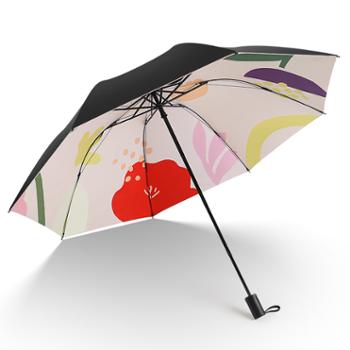 尼诺里拉 NINORIVA 三折手动元气森林晴雨伞 NR6485 （花卉）