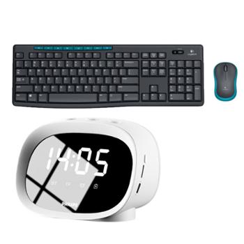 罗技/Logitech 无线键鼠套装+飞利浦智能时钟蓝牙音箱 （MK276+TAS2909）