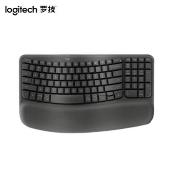 罗技/Logitech 无线蓝牙键盘 人体工学双模键盘 WAVE KEYS