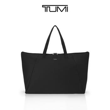 TUMI/途明 Voyageur女士托特包 便携可折叠旅行手提包 黑色拼烟枪色0196624DGM