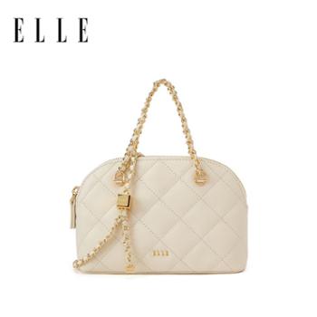 ELLE 菱格纹贝壳手提斜挎包24768