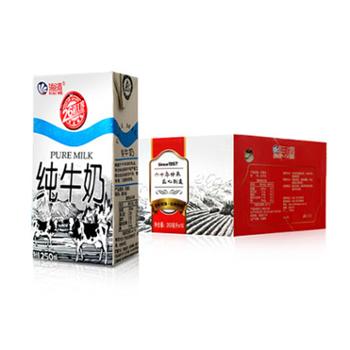 海河 纯牛奶利乐砖 250ml*16盒/箱