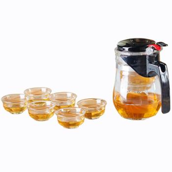 陶立方 耐热玻璃茶具套装一壶六杯 TF-5739-1