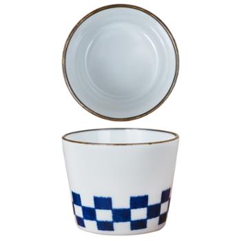 美浓烧市松格纹3.0英寸茶杯2025新款主人杯喝茶杯子单杯家用精致