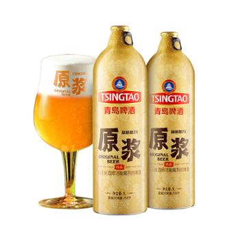 青岛啤酒 原浆 1L*2瓶 7天保鲜