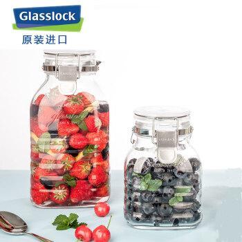 Glasslock 韩国进口密封罐玻璃储物罐小号IP634/1000m透明色
