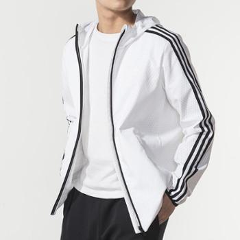 Adidas阿迪达斯 黑 白 男装 运动休闲透气舒适夹克外套DW4620