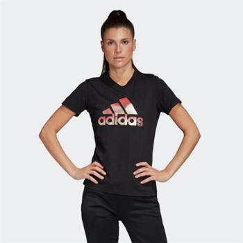 阿迪达斯/adidas 女装运动休闲圆领短袖T恤 FJ5010