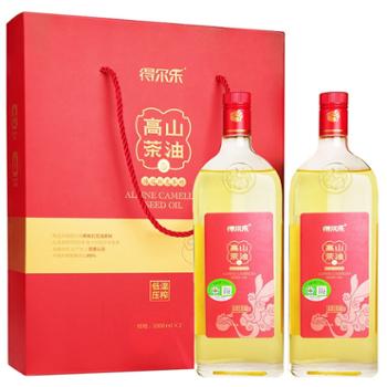 得尔乐 有机低温冷榨高山红花茶油 1L*2瓶