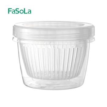 FaSoLa葱姜蒜收纳盒350ML*3个 带盖密封 沥水隔层