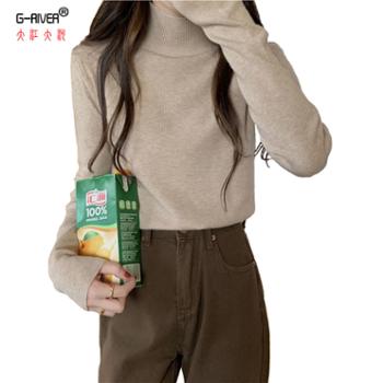 大江大河/G-RIVER 女款高领百搭时尚保暖针织衫 柔软舒适 均码