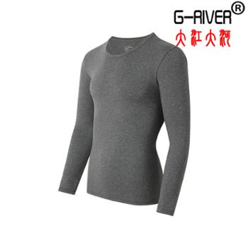 大江大河/G-RIVER 男款纯棉圆领长袖秋衣上衣打底衫 透气柔软,轻薄保暖 L-3XL