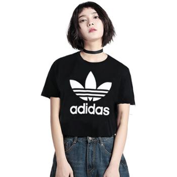 阿迪达斯 adidas 三叶草 TREFOIL TEE 女装运动短袖T恤 GN2896