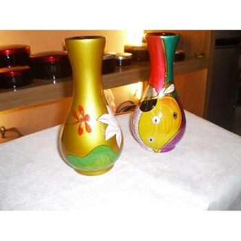 泰美家 越南进口纯手工工艺品漆器小花瓶（1个）