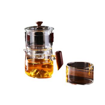 唯铭诺 观山公道三件杯300ml 高硼硅玻璃公道杯泡茶杯功夫茶具带过漏茶水分离杯