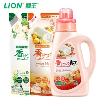 狮王/LION 日本进口TOP持久香氛柔顺洗衣液850g 替换装720gX2袋