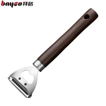 拜格削皮刀家用不锈钢刮皮刀木柄瓜刨削皮器去皮刀BC5265