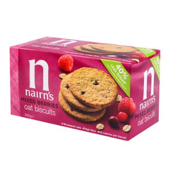 奈尔斯 英国进口混合浆果味燕麦饼干 200g*2盒