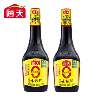 海天 0添加味极鲜酱油 750mL*2瓶