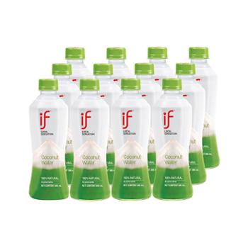 if 100%天然椰子水泰国原装进口饮料 350ml*12瓶整箱装