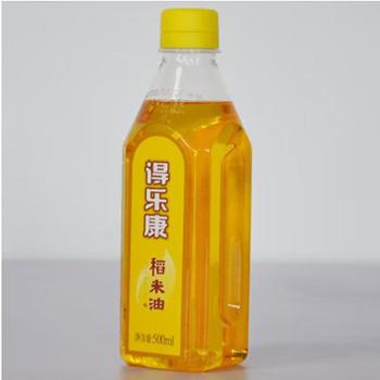 得乐康 米糠油谷黄金稻米油植物油粮油食用油特制小瓶装炒菜 500ML/瓶