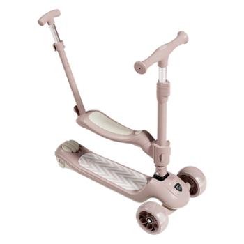 贝易 儿童滑板车宝宝三合一滑行车可折叠婴儿多功能滑滑车