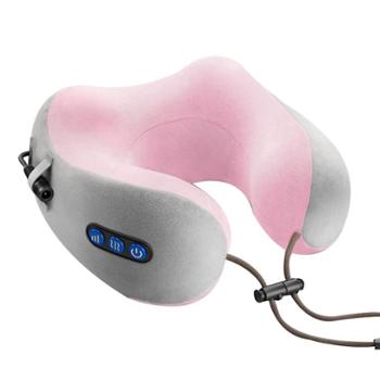 多功能u型按摩枕 电动脖子颈椎按摩器记忆棉车载护颈仪