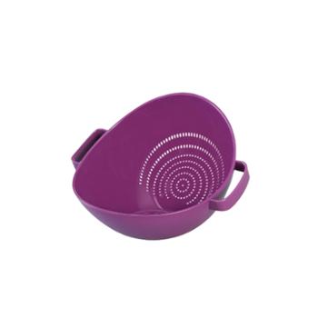 茶花 双立筛厨房洗菜篮塑料沥水篮加厚洗水果盆A35002 紫色