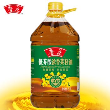 鲁花 低芥酸浓香菜籽油 5L