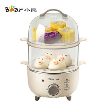 小熊/Bear 煮蛋器家用旋钮可定时煮蛋机高温断电保护双层蒸锅 ZDQ-B14R1