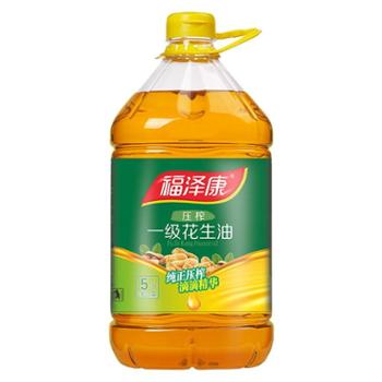 福泽康 浓香压榨一级花生油 5L