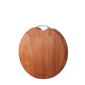 美厨（maxcook）乌檀木砧板菜板 圆形整木实木菜板加厚MCPJ901