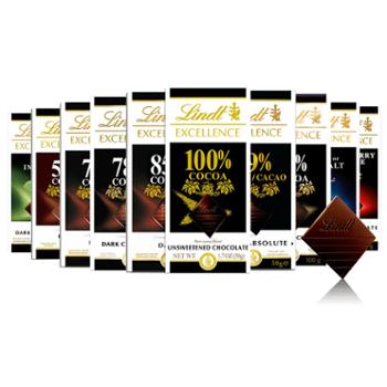 瑞士莲/LINDT 特醇排装黑巧克力 100g