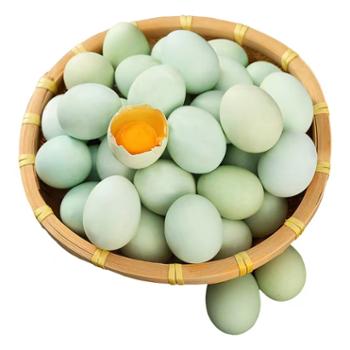 湖味兴 农家散养土鸡蛋绿壳蛋 30枚