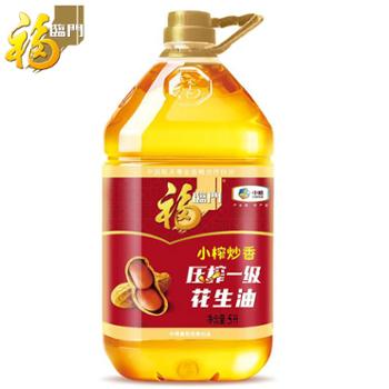 福临门 压榨一级花生油 5L