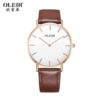 欧雷亚/OLEIR无秒针情侣款轻薄腕表石英表6818