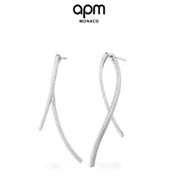 APM Monaco 双线条耳环925银5.6cm