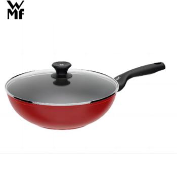 WMF 红钻系列不粘煎炒锅28cm 通用炉具 铝合金无涂层炒菜锅 带盖