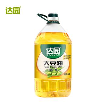 达园 食用油 非转基因 精炼一级大豆油 5L