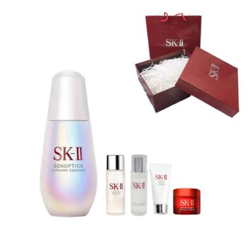 SK-II 小灯泡精华50ml+神仙水30ml*1+清莹露30ml*1+洁面乳20g*1+大红瓶面霜15g*1礼盒装 美白淡斑精华液