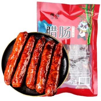 腊伯 四川麻辣香肠农家柴火烟熏香肠七瘦三肥 年货腊肉风味腊瘦肉肠 500g