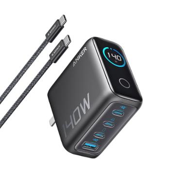 ANKER 安克140W氮化镓充电器 B2697 适用华为苹果iphone16/15手机 折叠插脚，氮化镓
